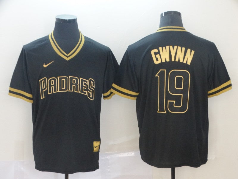 Men's San Diego Padres Tony Gwynn #19 Black Jersey